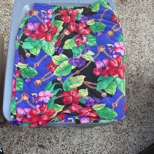 Patrick Ta Multicolor Floral Pencil Skirt